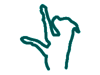 icon of a dog jumping up and pawing it's an outline